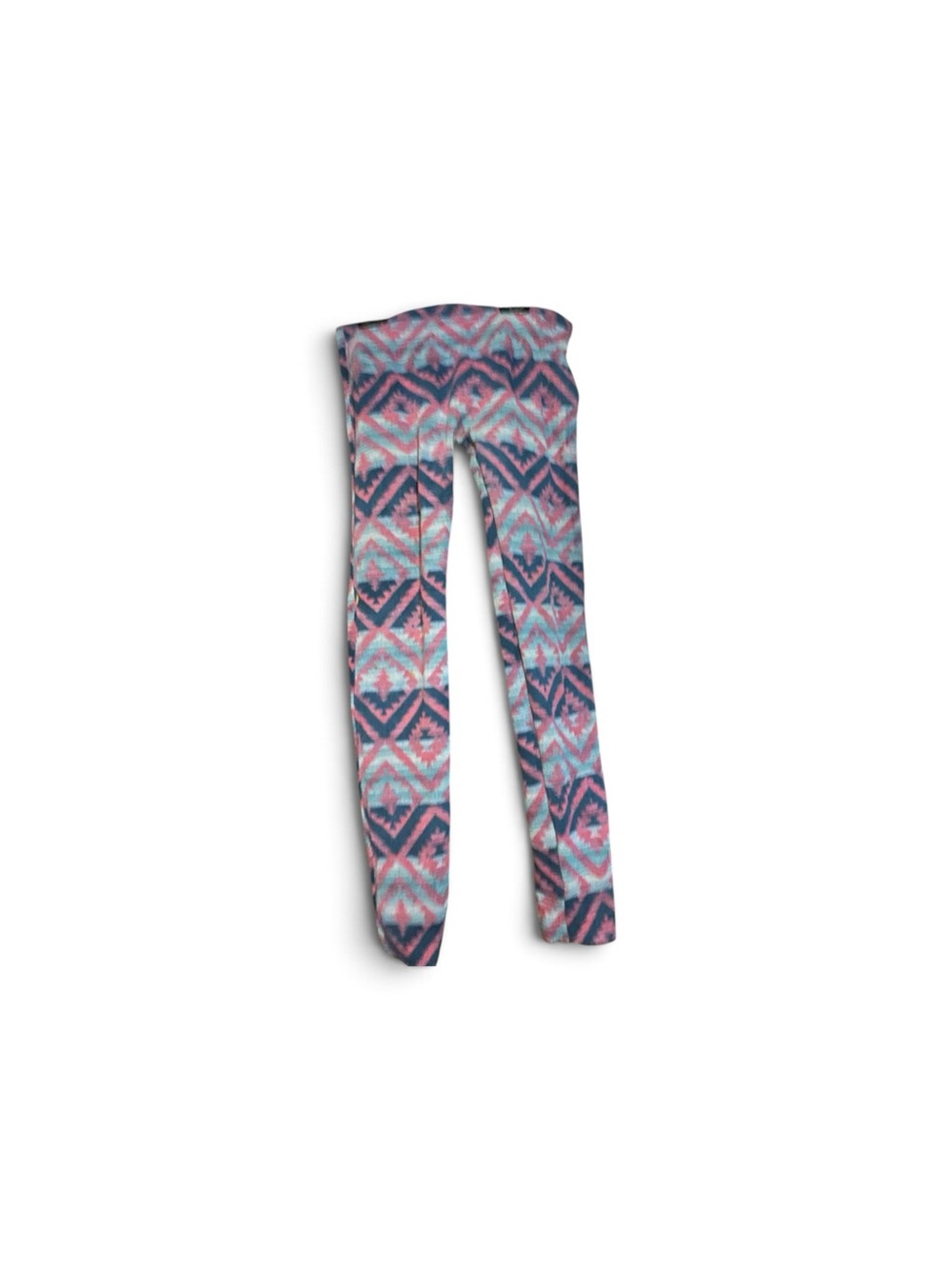 No Boundaries Pink and Blue Aztec-Print Leggings